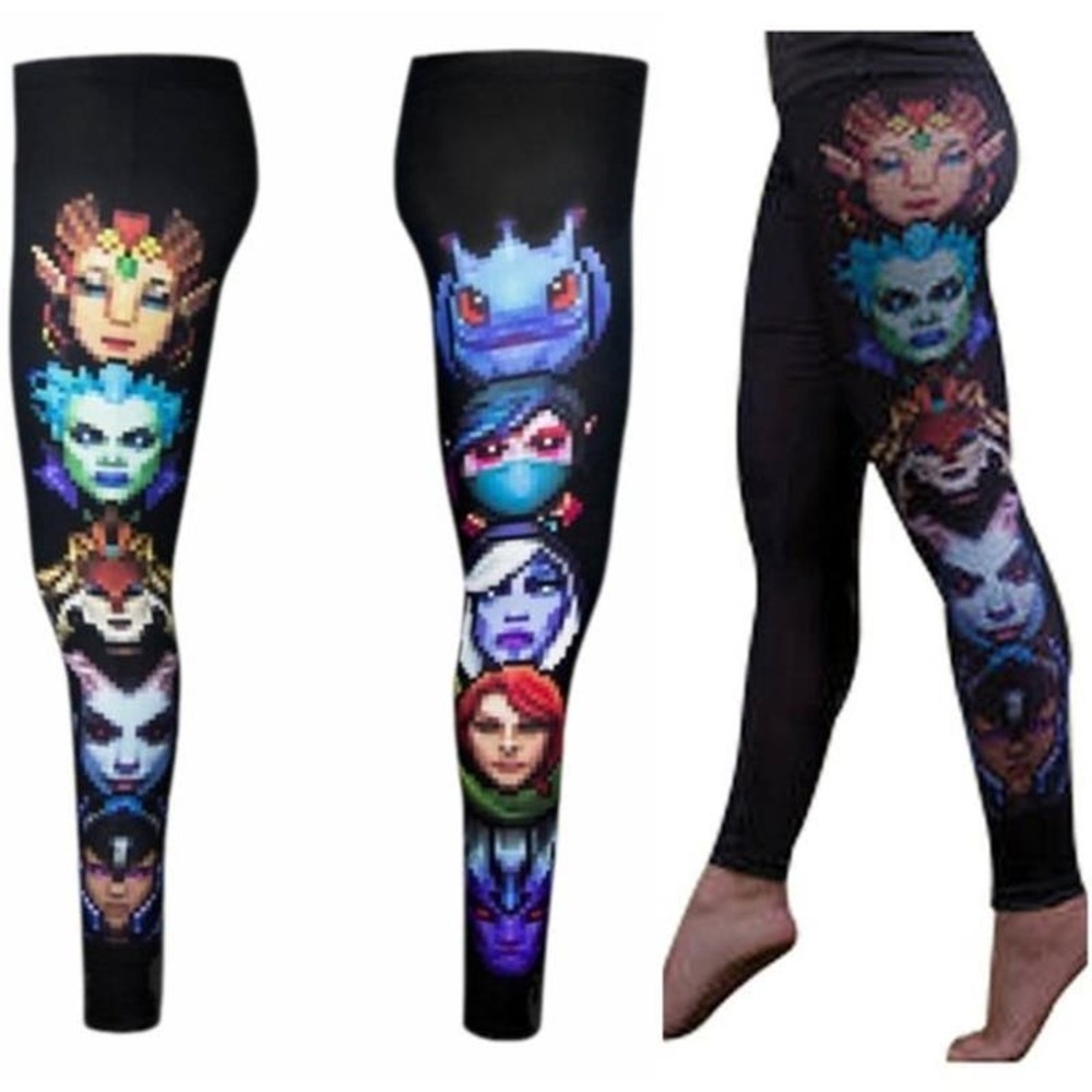 Dota 2 Heroes Pixelated Totem Leggings in Black Size Medium